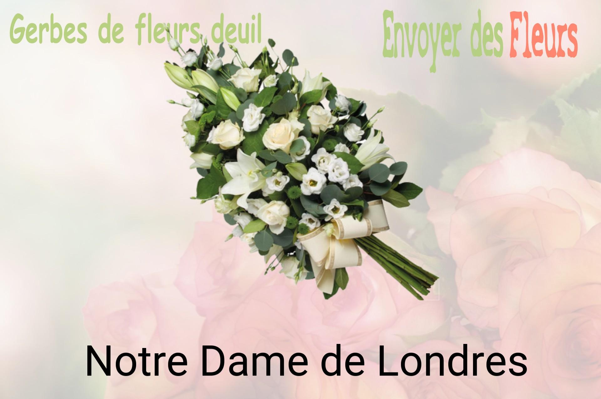 Gerbe de fleurs de deuil livrée à Notre-Dame-de-Londres
